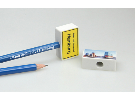 Product image Aufsteck Radiergummi für Bleistifte, Rechteck Werbeartikel