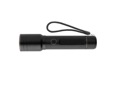 Heavy-Duty USB-Taschenlampe aus RCS recyceltem Aluminium Werbeartikel