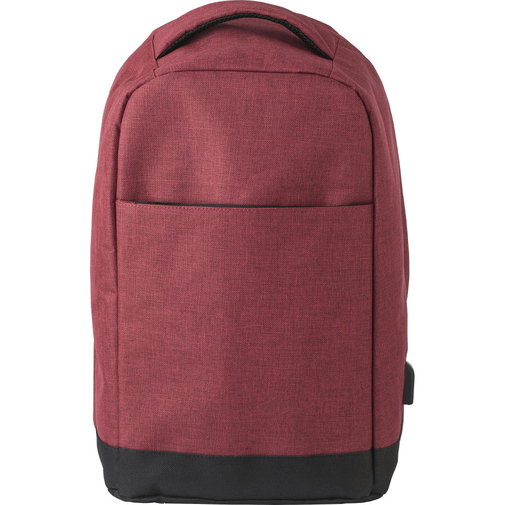 Diebstahlsicherer Rucksack aus Polyester Cruz Werbeartikel