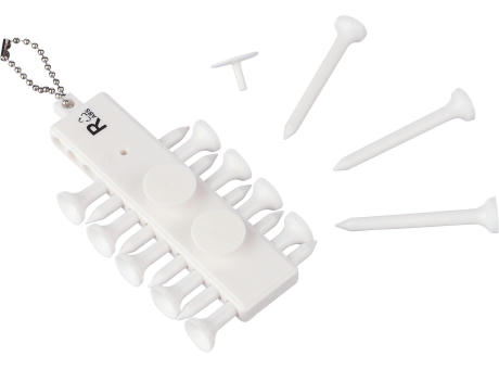 Golftee-Set Aveline aus recyceltem ABS Werbeartikel