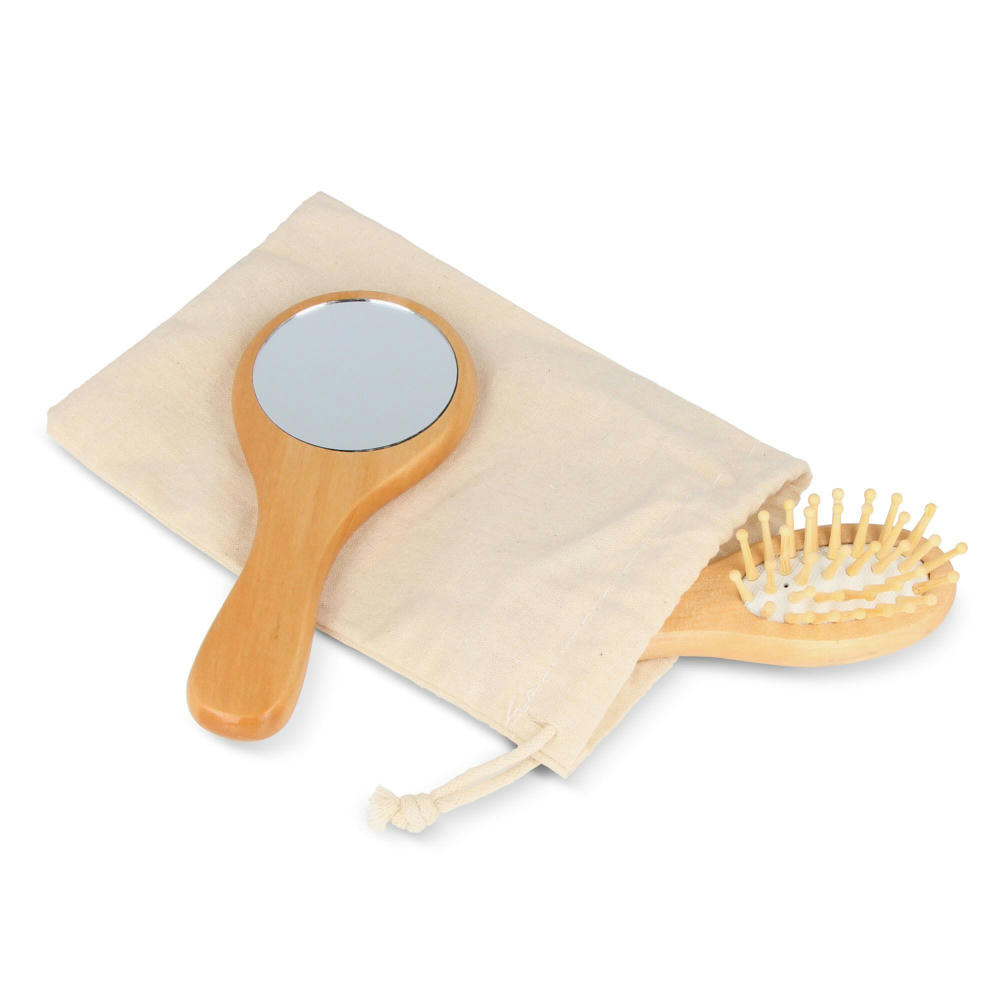 Product image Schima superba Holz Pinsel & Spiegel Set Werbeartikel