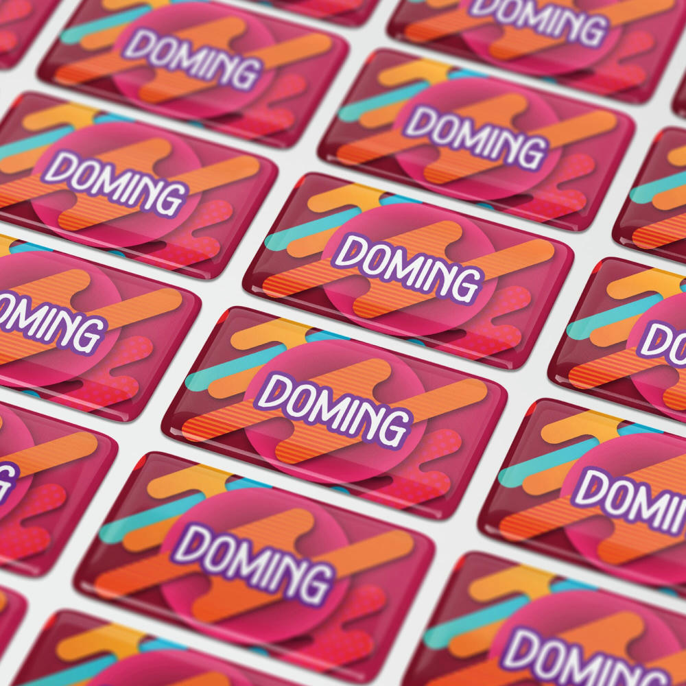 Doming Rechteck 60x25 mm Werbeartikel