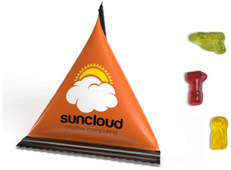 Mini Tetraeder Fruchtgummi Werbeartikel