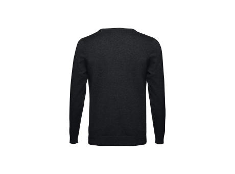 THC MILAN. Herren-Pullover mit V-Ausschnitt aus Baumwolle und Polyamid bedrucken