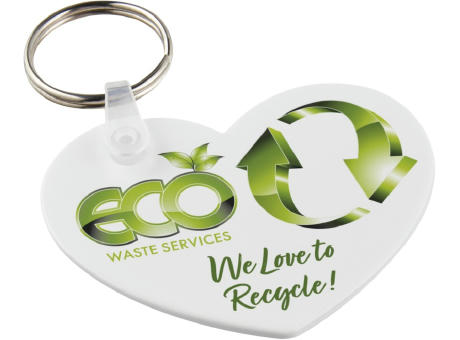 Tait Schlüsselanhänger in Herzform aus recyceltem Material Werbeartikel