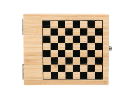 BAMBOO CHESS - Weinsetmit Schachspiel Werbeartikel