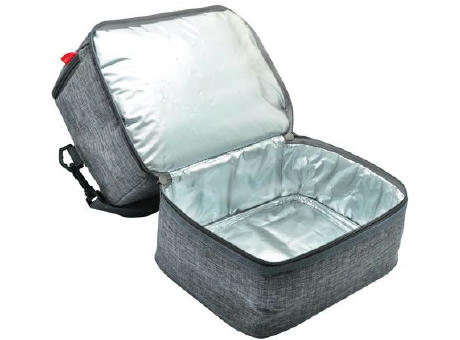 Isotherme Bento-Lunchbag 'Uji', aus RPET, grau meliert Werbeartikel
