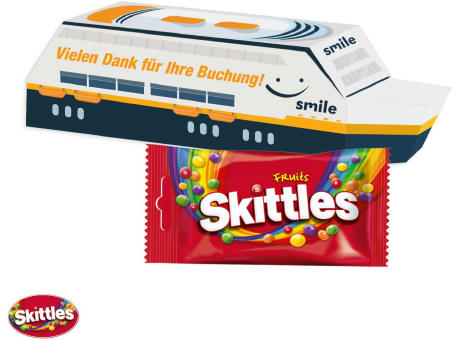 3D Präsent "Schiff" mit Skittles® Werbeartikel