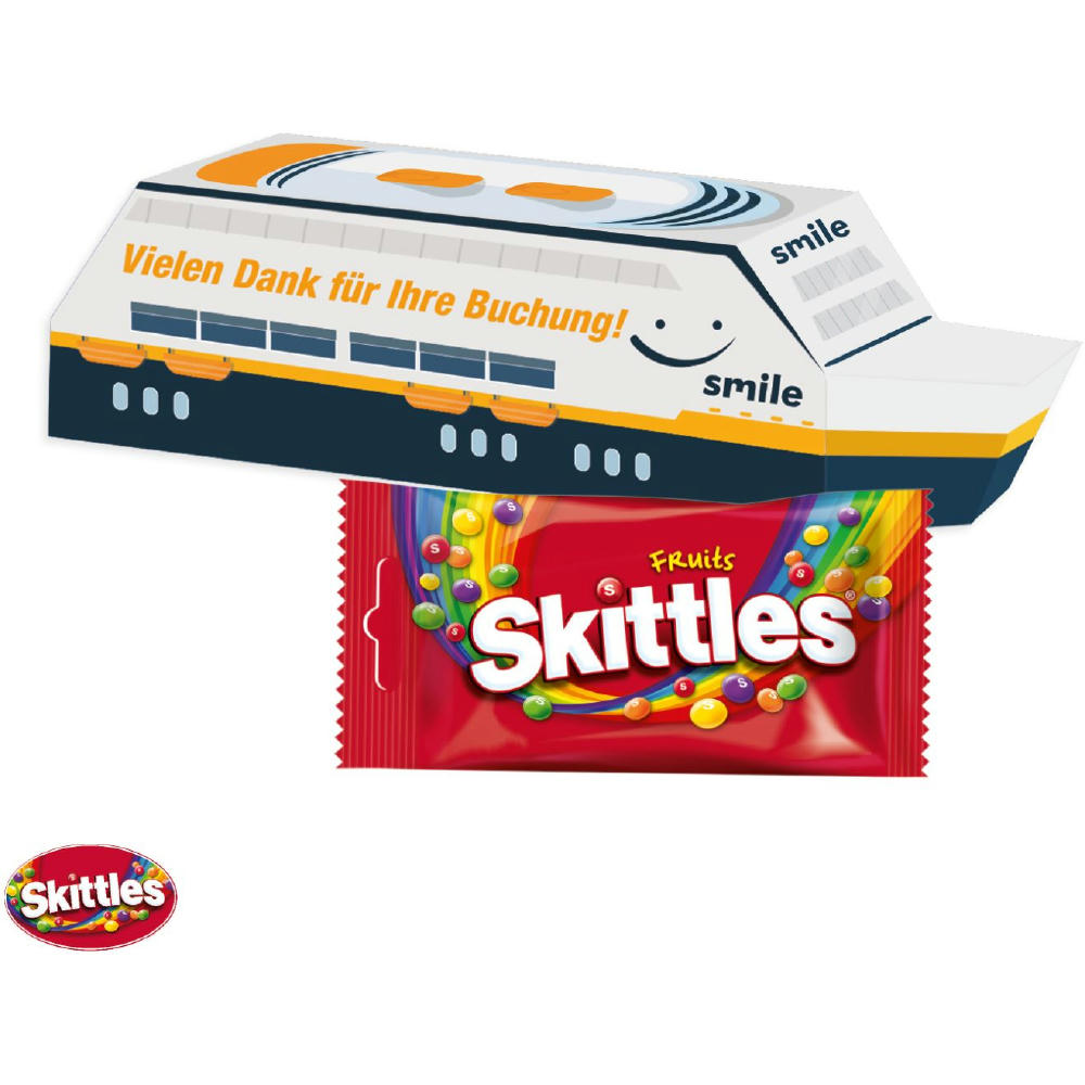 Product image 3D Präsent "Schiff" mit Skittles® Werbeartikel