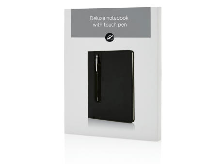 Basic Hardcover PU A5 Notizbuch mit Stylus-Stift bedrucken