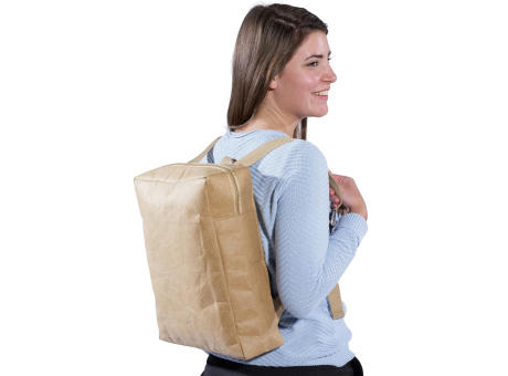 Laminierter Papierrucksack mit Isolierfunktion Samanta Werbeartikel