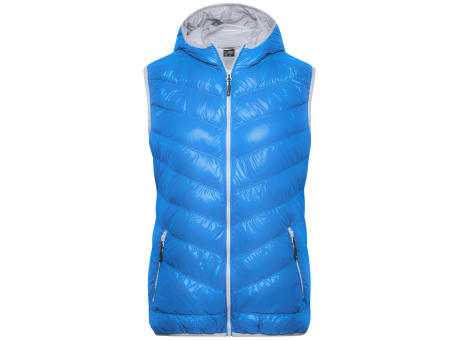 Ladies' Down Vest - Ultraleichte sportliche Daunenweste mit Kapuze Werbeartikel