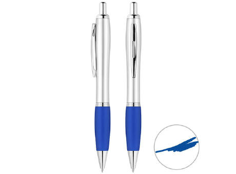 Grundfarbe silber, Griff blau