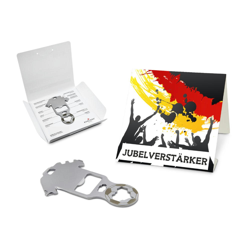 Geschenkartikel: ROMINOX® Key Tool Truck / LKW (22 Funktionen) im Motiv-Mäppchen Deutschland Fan Jubelverstärker Werbeartikel