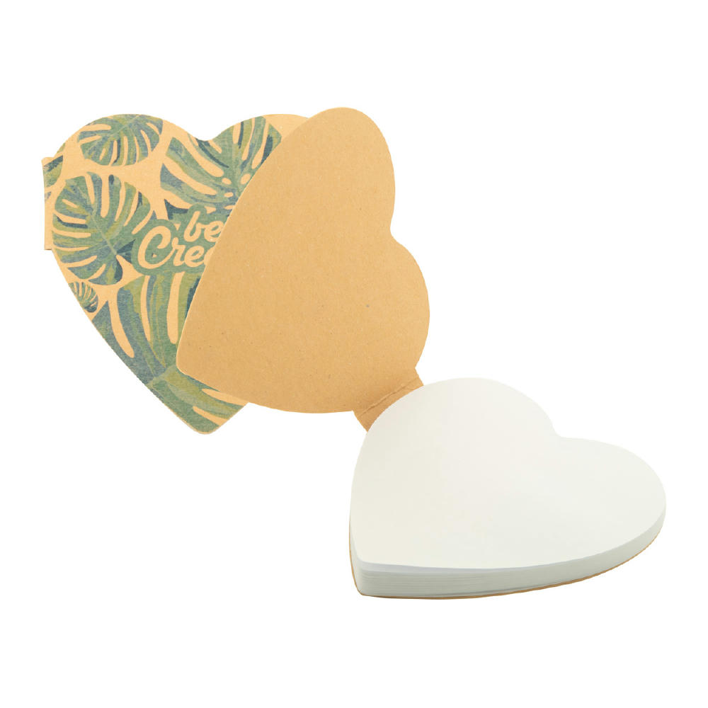 Product image Individuelle Haftnotizen CreaStick Heart Eco Werbeartikel