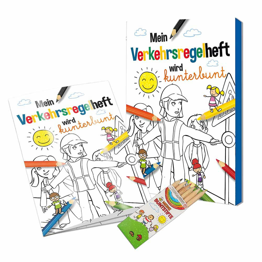 Product image Malbuch / Mal-Set A6 - Verkehr - Malset neutral Werbeartikel