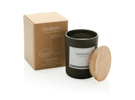 Ukiyo Deluxe parfümierte Kerze mit Bambusdeckel Werbeartikel