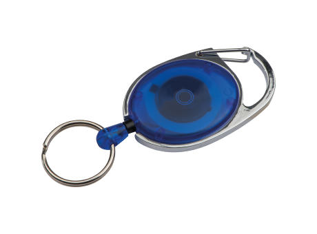 Product image Schlüsselanhänger mit Karabiner und ausziehbarem Schlüsselring bedrucken