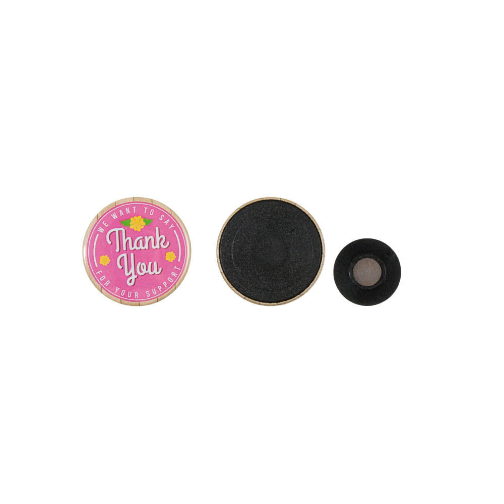 Product image Metallbutton 37mm mit Textilienmagnet Werbeartikel