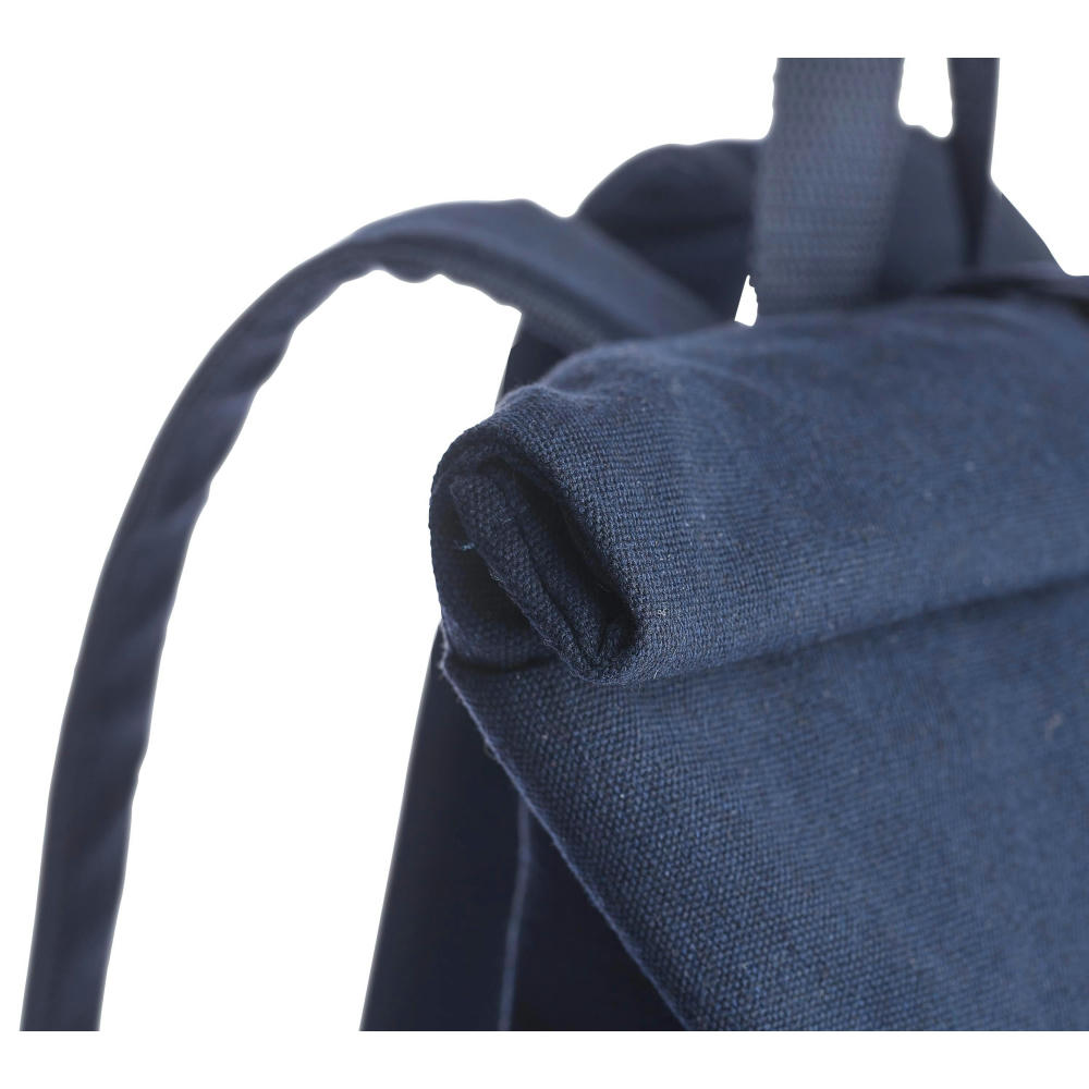 Rolltop-Rucksack Thaddeus aus recyceltem Poly-Baumwollgewebe (330 g/m2) Werbeartikel