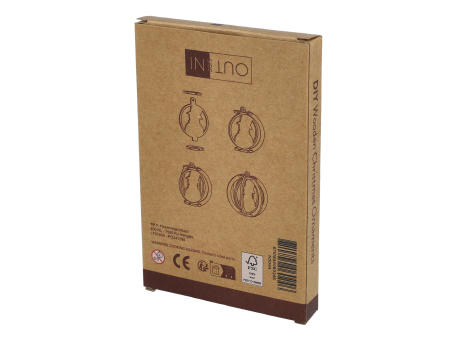 InSideOut Weihnachtsschmuck aus Holz 3er-Set Werbeartikel