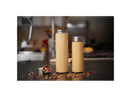 Vakuum Flasche "Bambus", small Werbeartikel