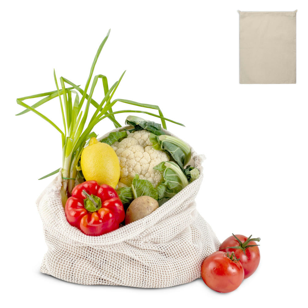 Product image Wiederverwendbare Lebensmitteltasche OEKO-TEX® Baumwolle 40x45cm Werbeartikel