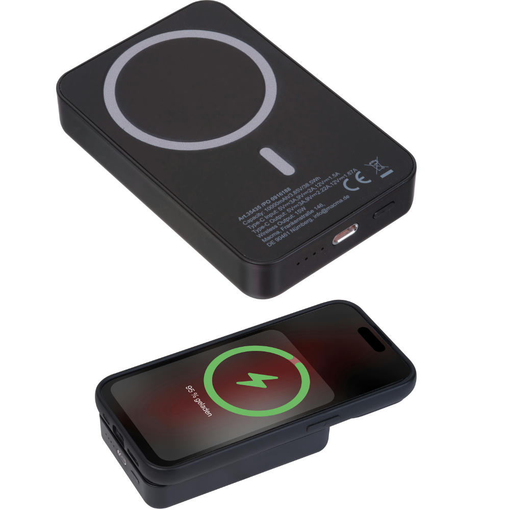 Product image R-ABS Magnetische Powerbank 10.000 mAh DONNA Werbeartikel