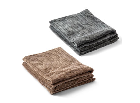 Kosta Linnewafveri Fleece Plaid Jaquard 130x170 cm Werbeartikel