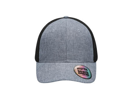 6 Panel Mesh Cap Mélange - Stylische Mesh Cap in moderner Mélange-Optik Werbeartikel