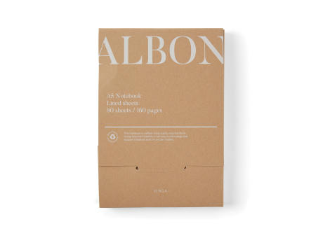 VINGA Albon A5-Notizbuch aus GRS recyceltem Filz Werbeartikel