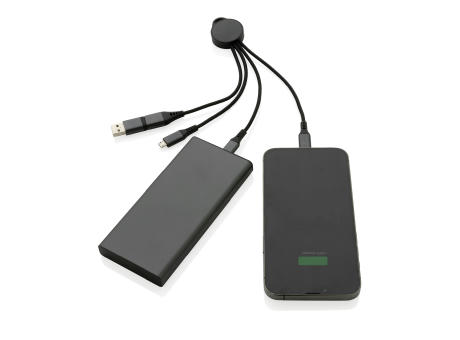 Terra 6-in-1-Ladekabel aus RCS recyceltem Aluminium bedrucken