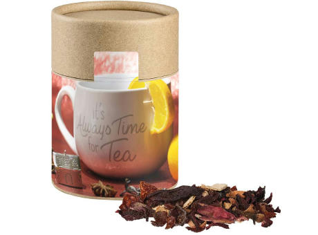 Product image Weihnachts Früchtetee, ca. 60g, Kraftpapierdose Midi Werbeartikel