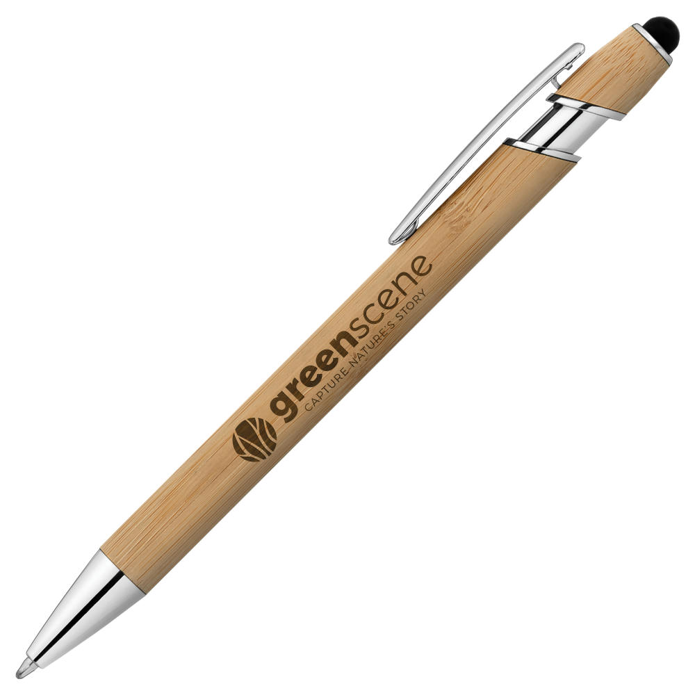 Prince Bamboo Kugelschreiber - m/Stylus Werbeartikel