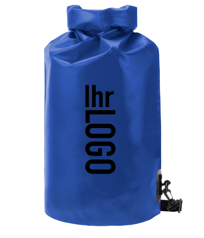 Halfar Drybag SPLASH in Royalblau als Werbeartikel – wasserdichte Tasche mit Logo bedrucken für Outdoor und Reisen