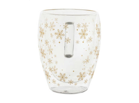 Weihnachts-Thermobecher aus Glas Snostro Werbeartikel