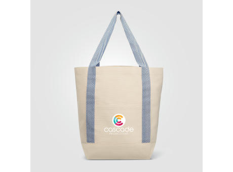 Product image Niva Tragetasche mit Fronttasche aus 339 g/m² recyceltem Baumwolltuch - 12,25 L Werbeartikel