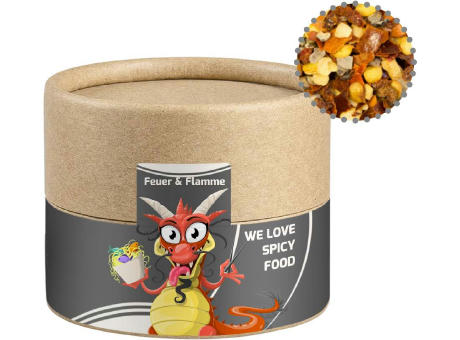 Product image Gewürzmischung Feuer und Flamme, ca. 40g, Kraftpapierdose Mini Werbeartikel
