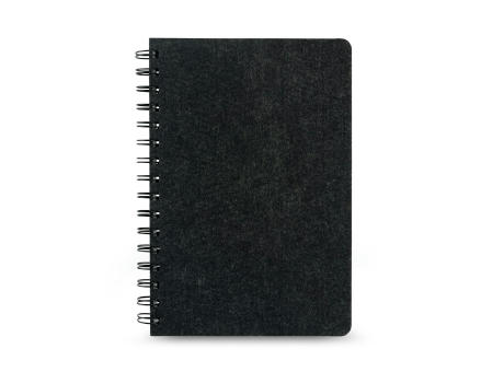 MISHIMA. A5-Ringbuch mit flexiblem Einband aus recyceltem Filz (100% rPET) mit linierten Seiten Werbeartikel