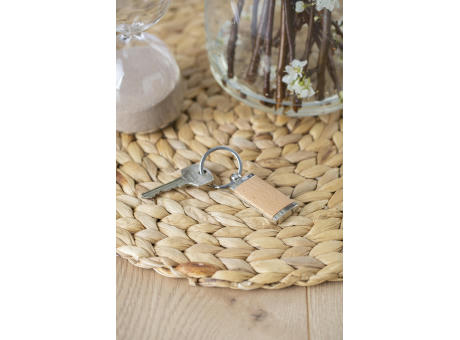 Schlüsselanhänger aus Metall & Holz Jennie Werbeartikel