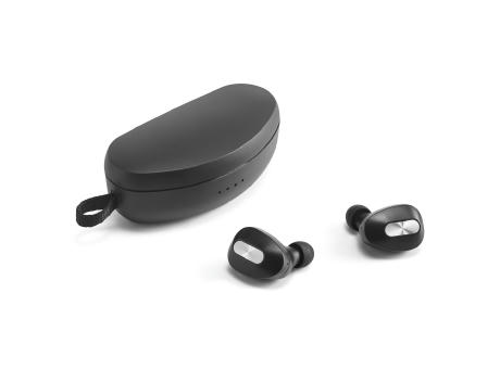 DESCRY. kabellose In-Ear Kopfhörer aus Metall und ABS inkl. Ladegerät Werbeartikel