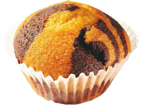 Mini Muffin im Flowpack,   1 Stück, Inhalt: Mini Muffin Choco Chips Werbeartikel