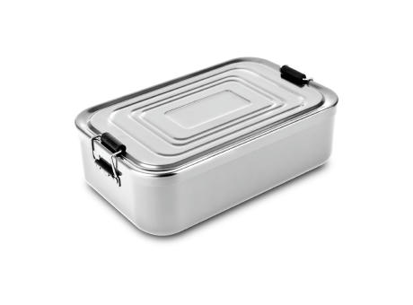 Product image ROMINOX® Lunchbox // Quadra Silber XL Werbeartikel