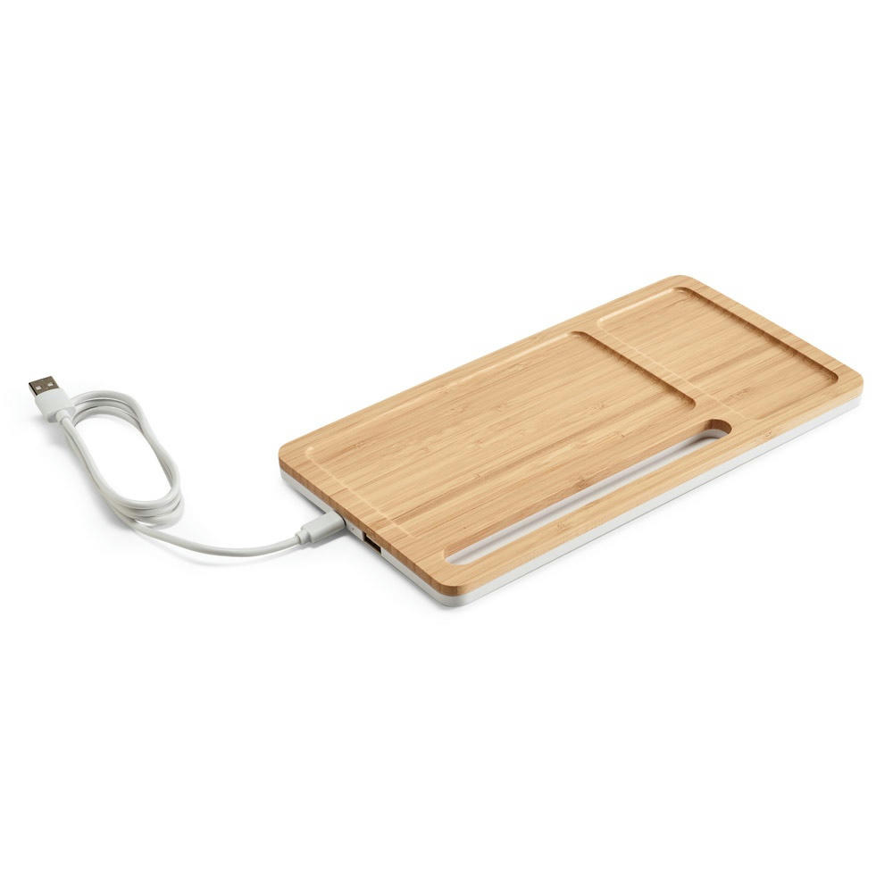 Product image MOTT. Schreibtisch-Organizer mit 15W wireless Ladegerät aus Bambus und ABS Werbeartikel