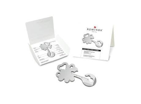 Product image ROMINOX® Key Tool // Lucky Charm - 19 functions (Kleeblatt Glücksbringer) Werbeartikel