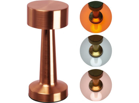 Product image Tischlampe aus Edelstahl mit Akku Werbeartikel