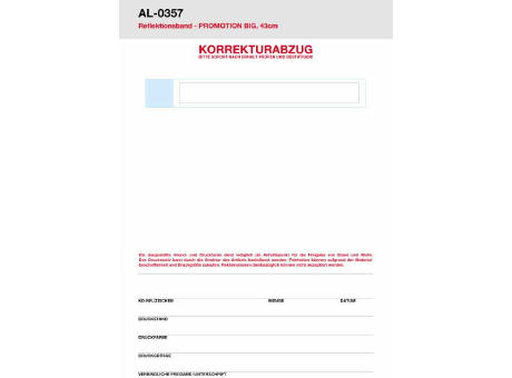 Reflektions-Klettband PROMOTION BIG 43 cm bedrucken