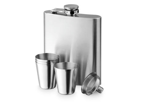 Product image NOVAK. Set aus Edelstahlflasche und Gläsern 200 mL Werbeartikel