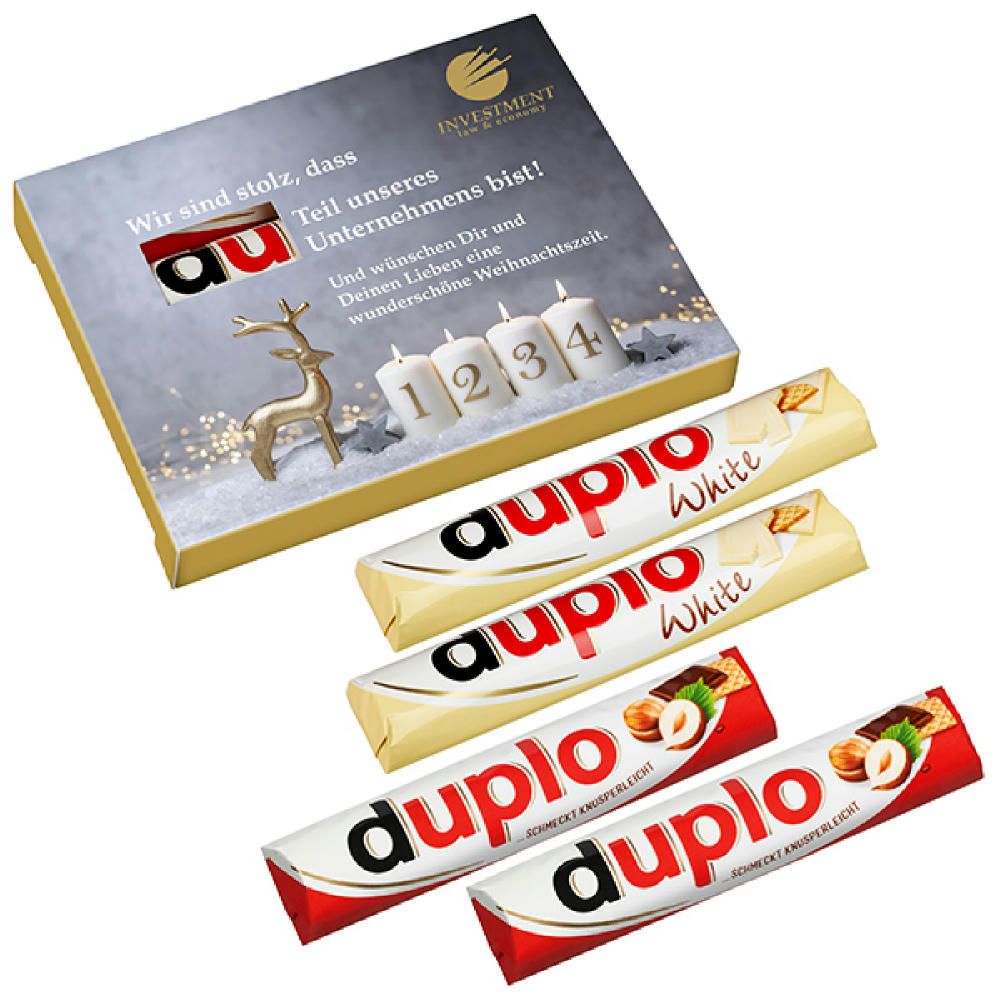 Product image 4er "Advents"-Duplo-Pack (2x Duplo klassisch + 2x Duplo weiß) Werbeartikel