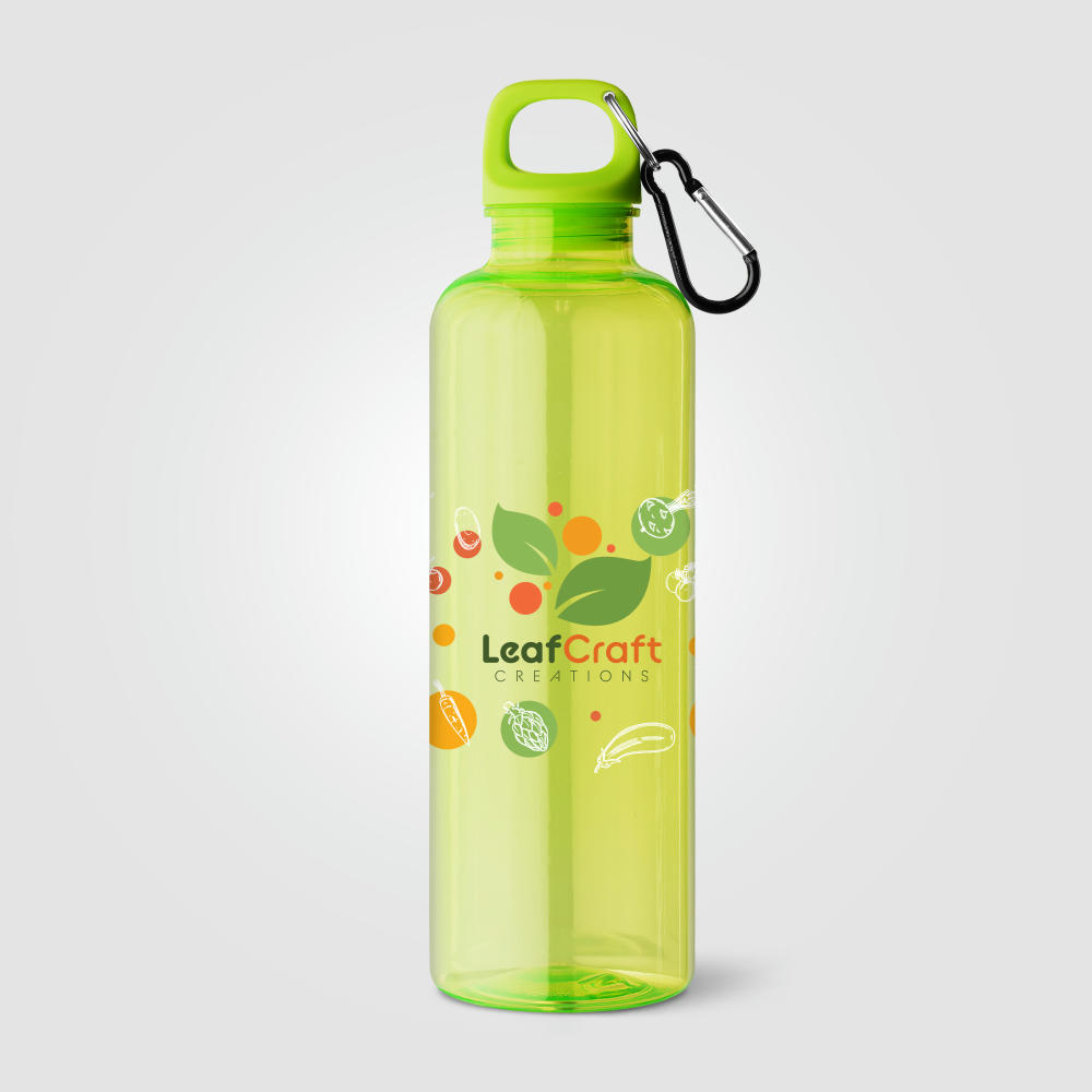 Doli Fahrradflasche mit Schraubverschluss und Karabinerclip aus rPET  – 740 ml Werbeartikel